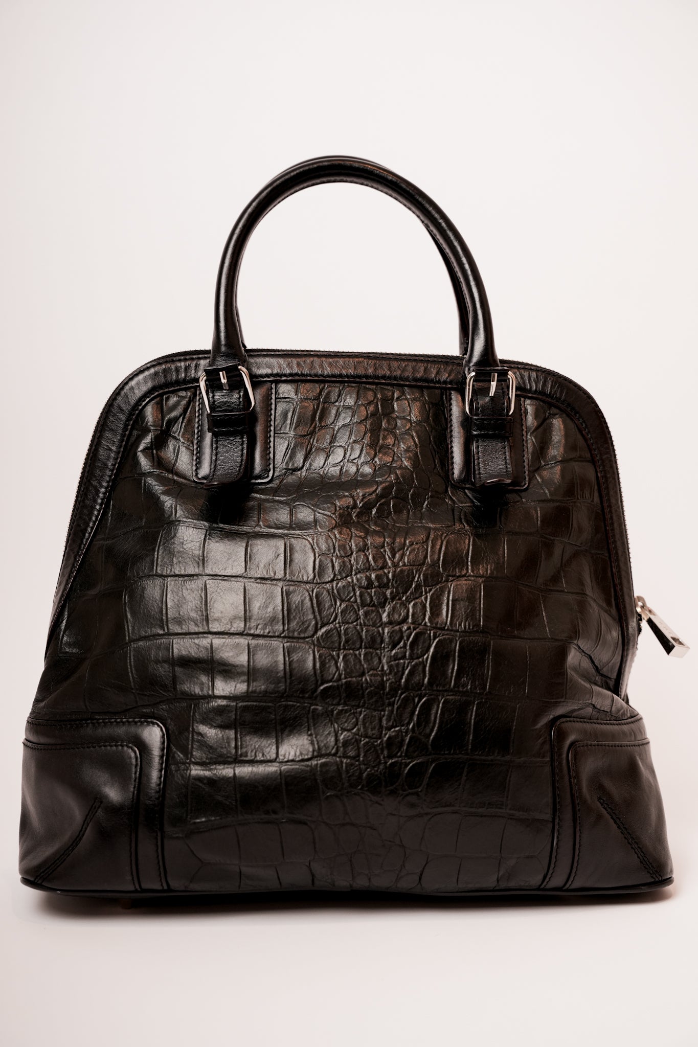 Y2K Black Croc Lamb Bag