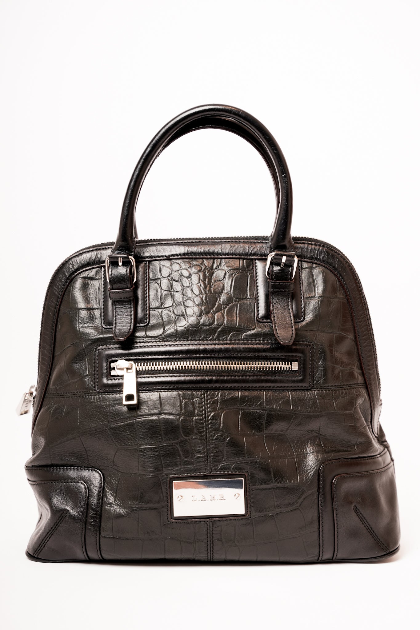 Y2K Black Croc Lamb Bag