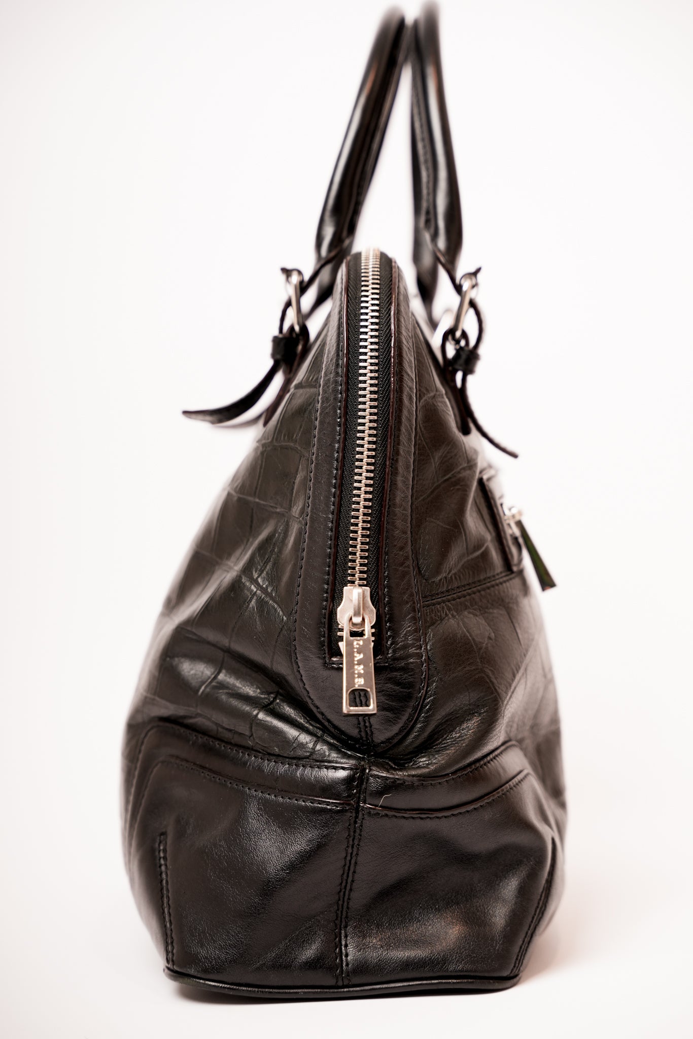 Y2K Black Croc Lamb Bag