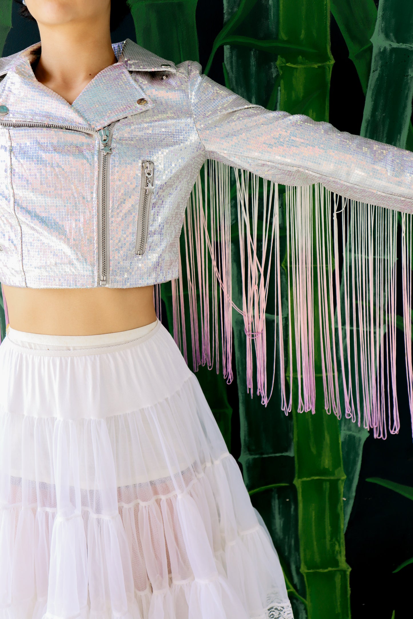 Sequin Club Fringe Jacket