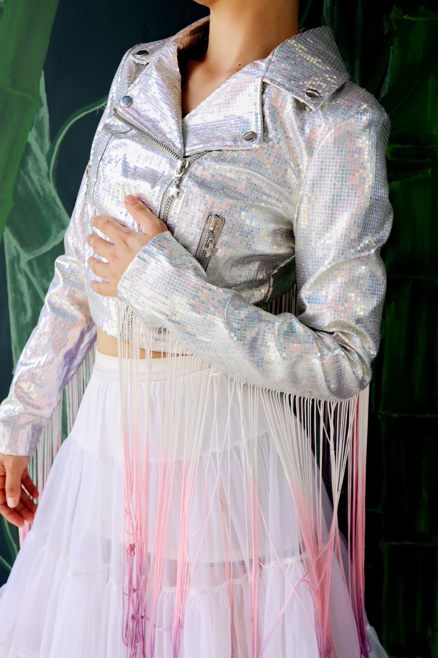 Sequin Club Fringe Jacket