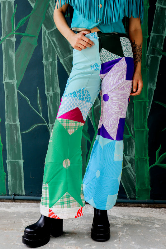 Star Quilted Patchwork Pants