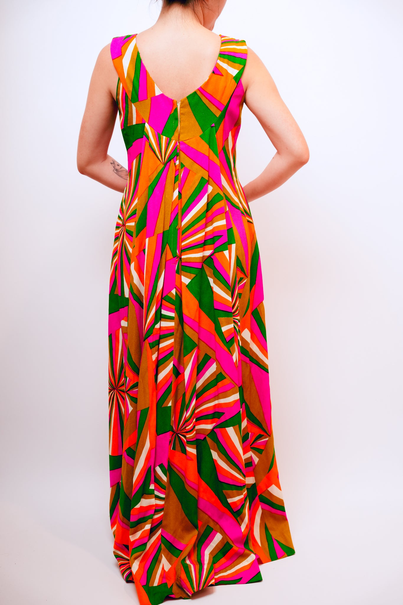 1960s Made in Waikiki Geometric Mu'umu'u