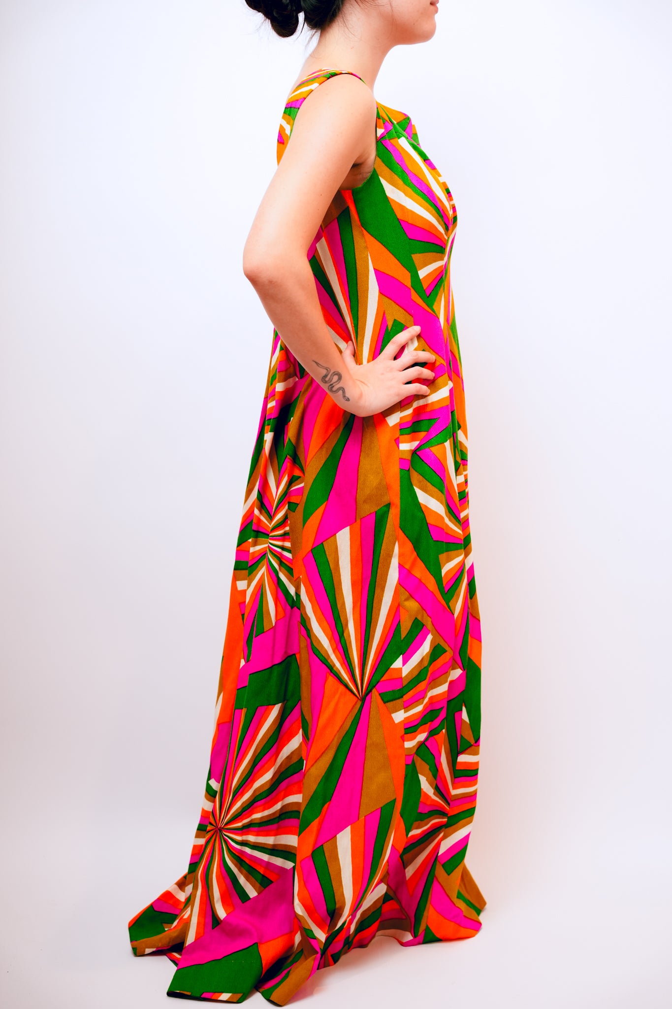 1960s Made in Waikiki Geometric Mu'umu'u