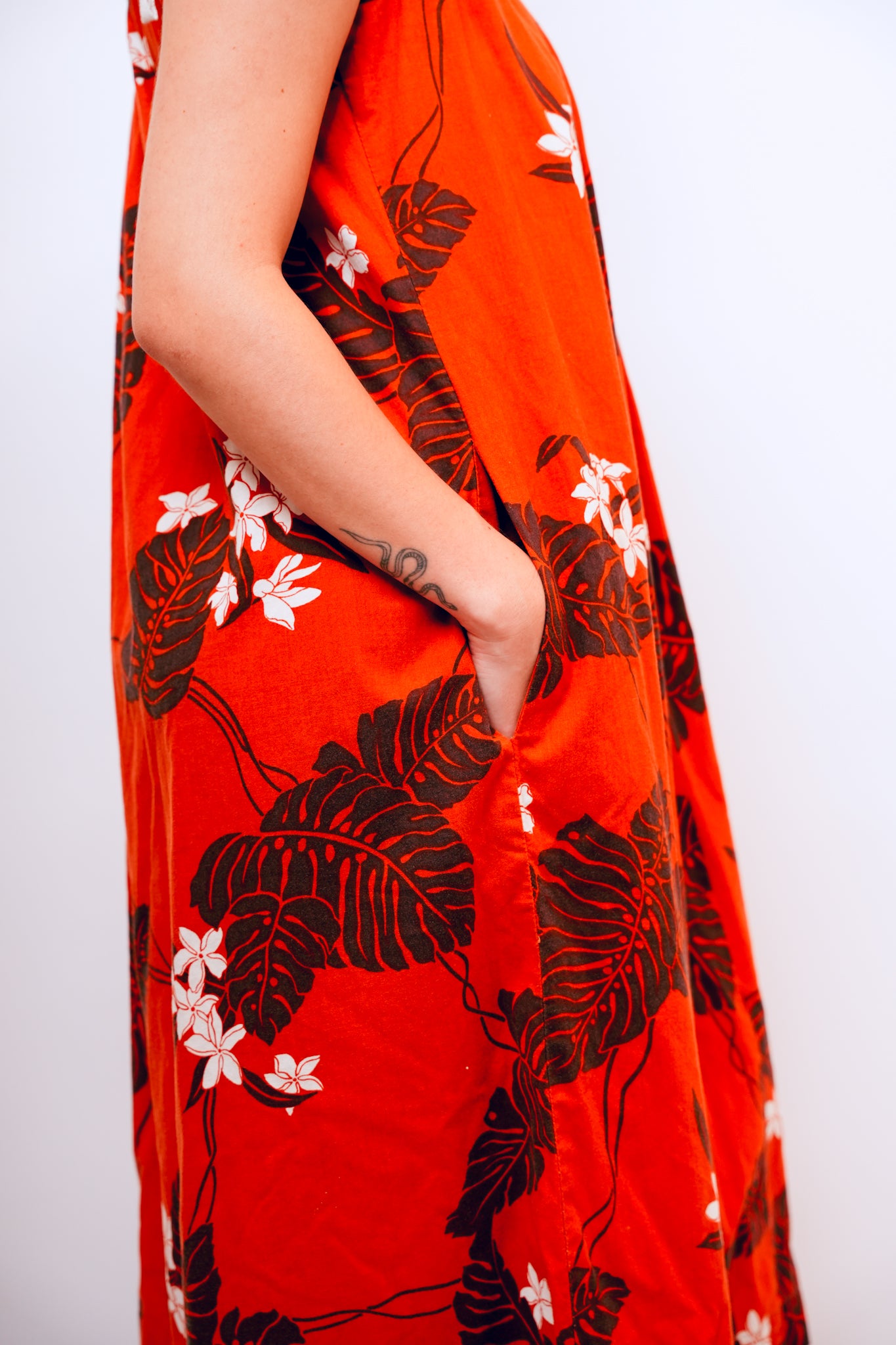 1960s Made in Hawaii Burnt Orange Mu'umu'u