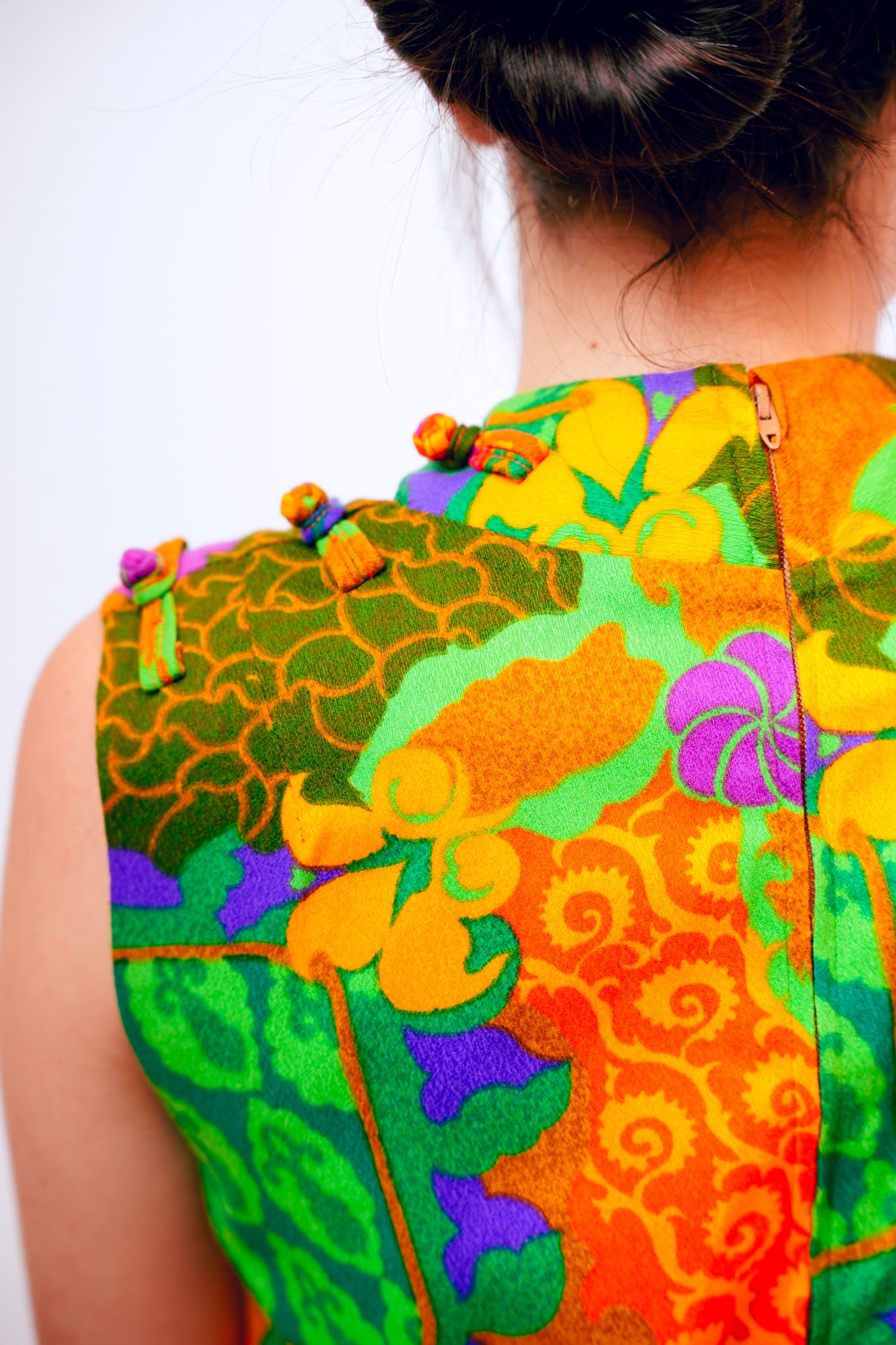 1970s Multicolor Printed Mu'umu'u