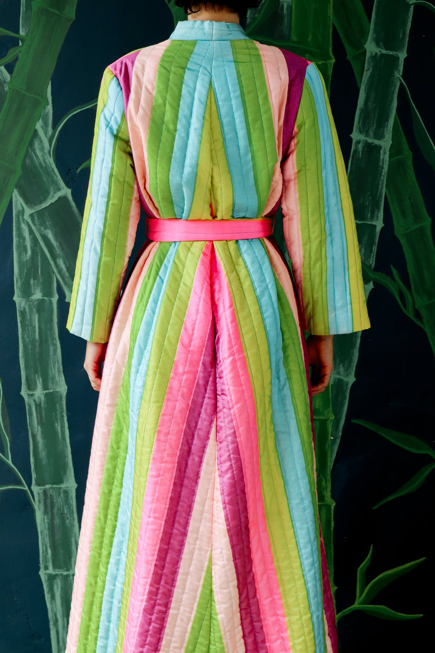 1960s Vintage Saks Fifth Ave Striped Robe