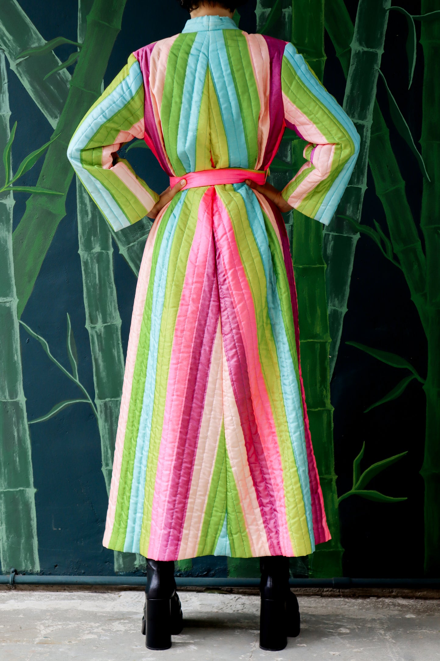 1960s Vintage Saks Fifth Ave Striped Robe