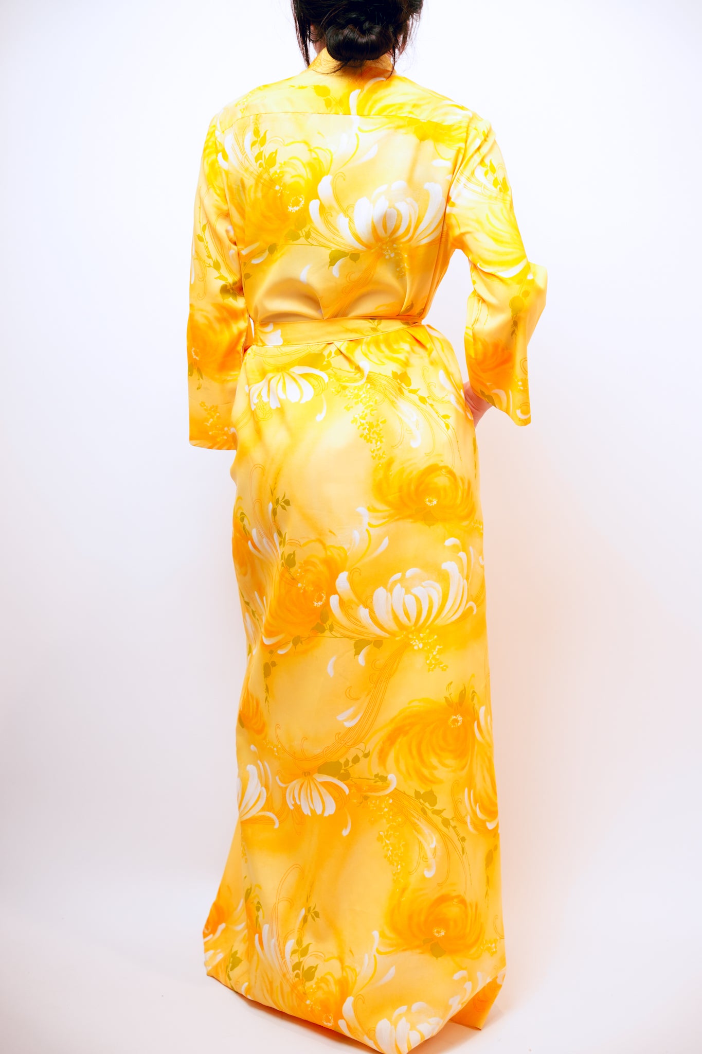 1950s Hilo Hattie Yellow Button Dress