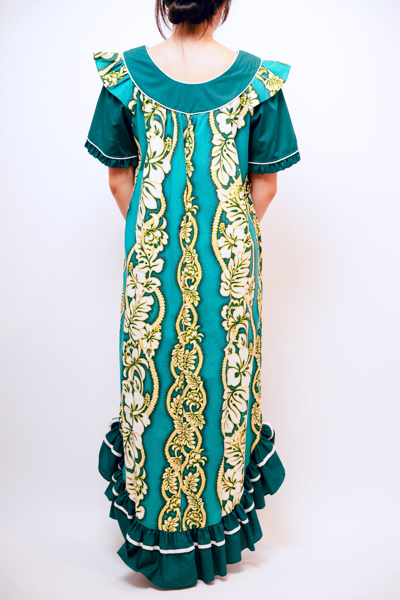1970s Made in Hawaii Teal Mu'umu'u