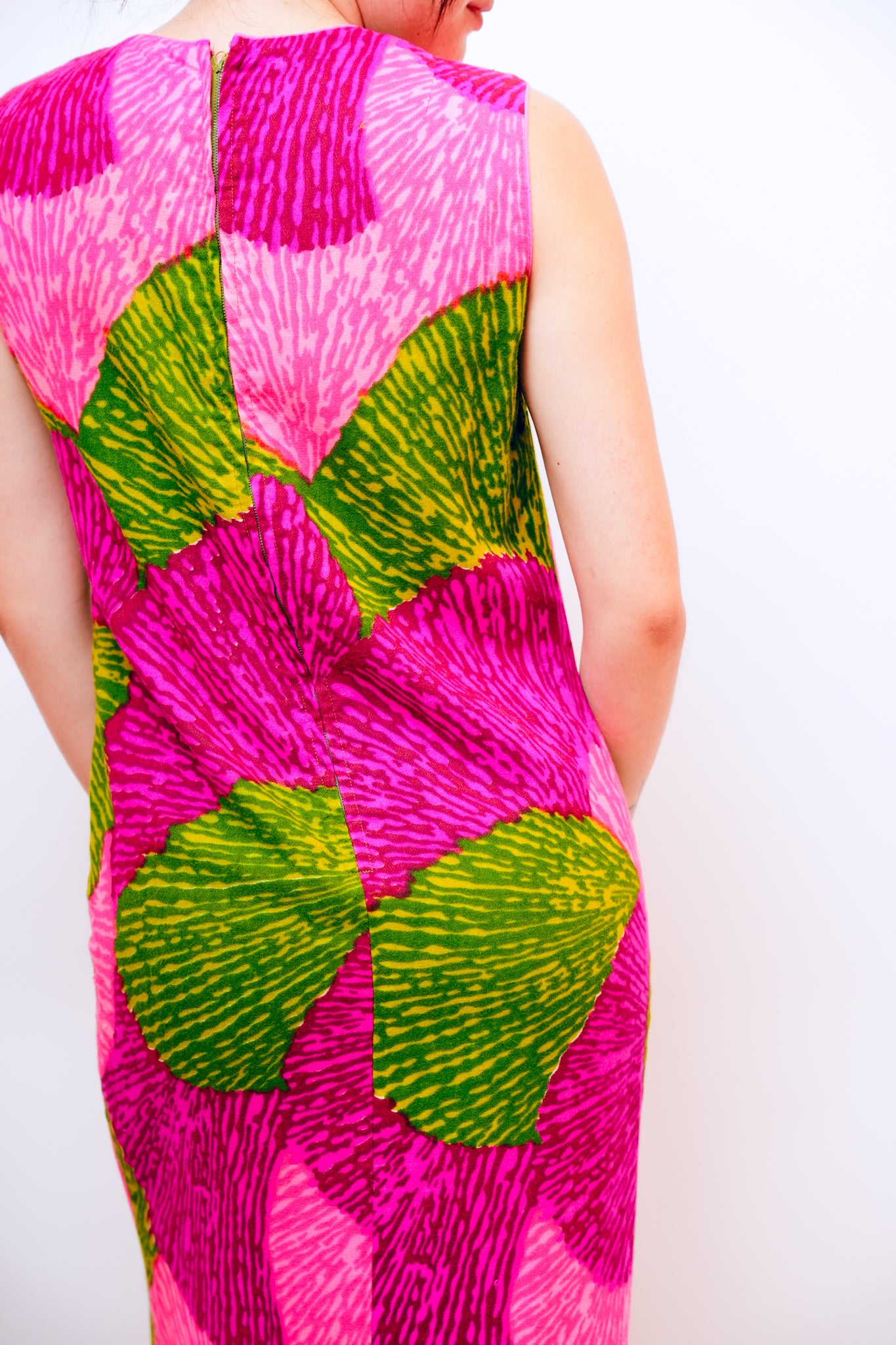 1970s Pink and Green Mu'umu'u