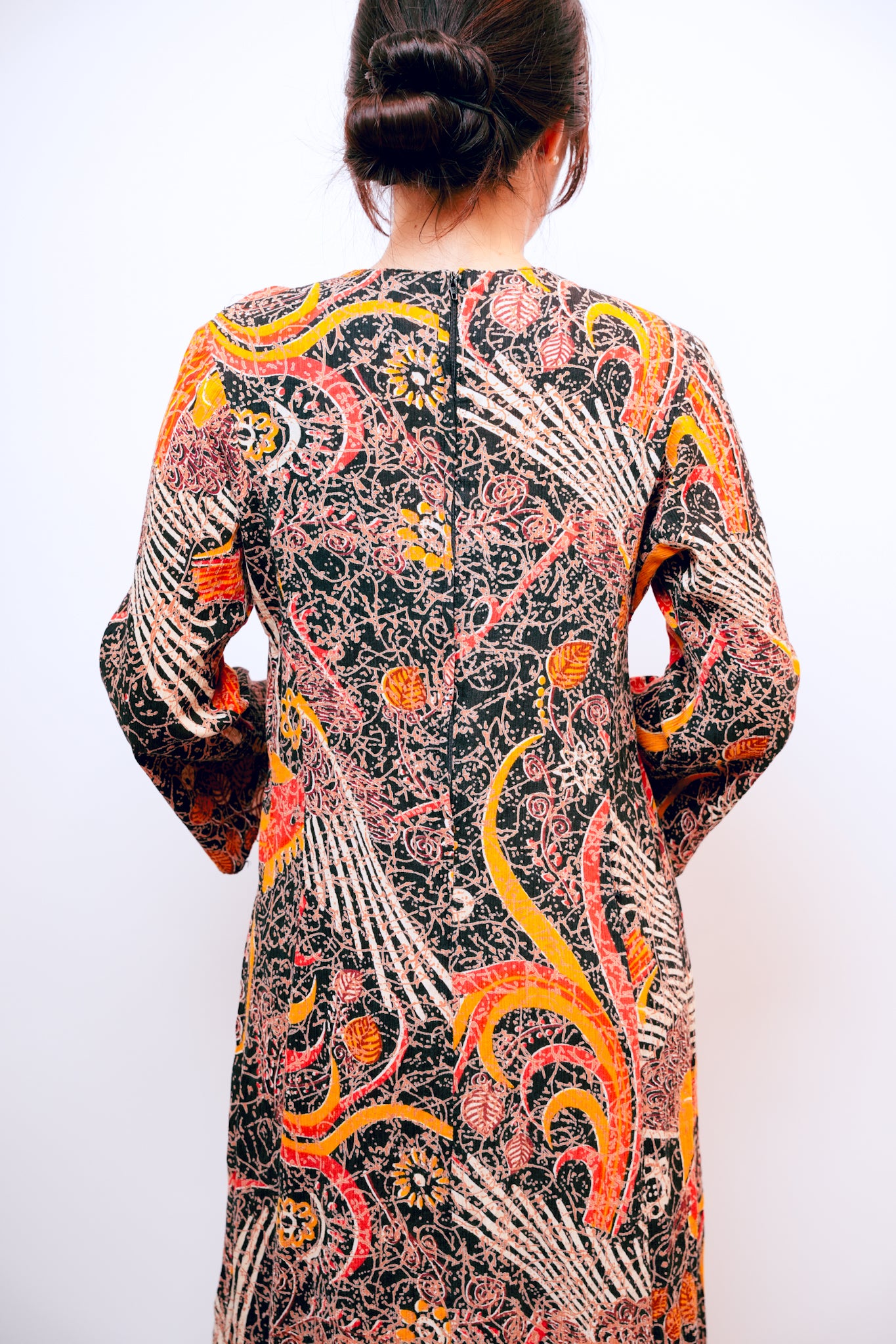 1970s Liberty House Sleeved Maxi Dress