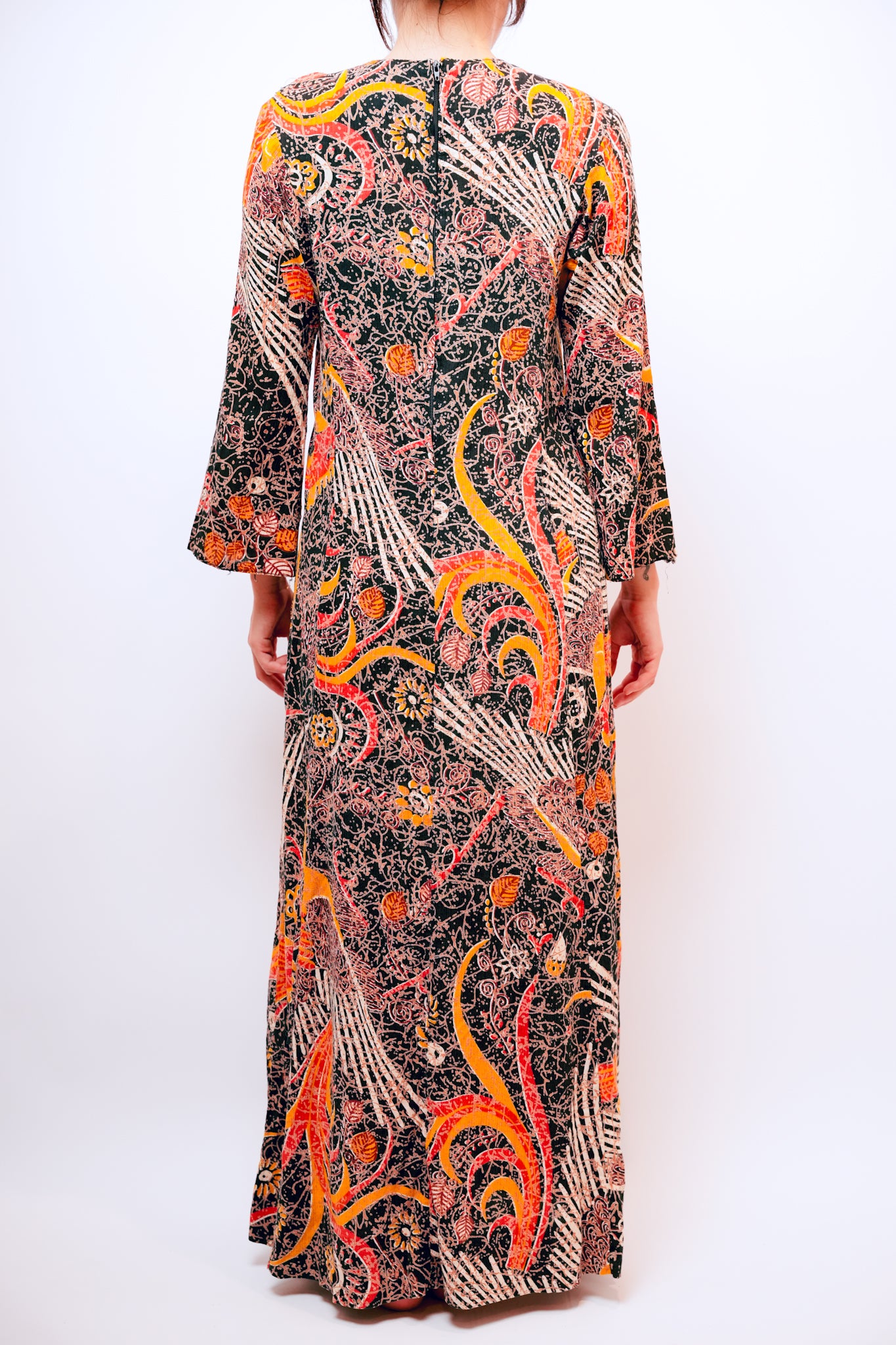 1970s Liberty House Sleeved Maxi Dress