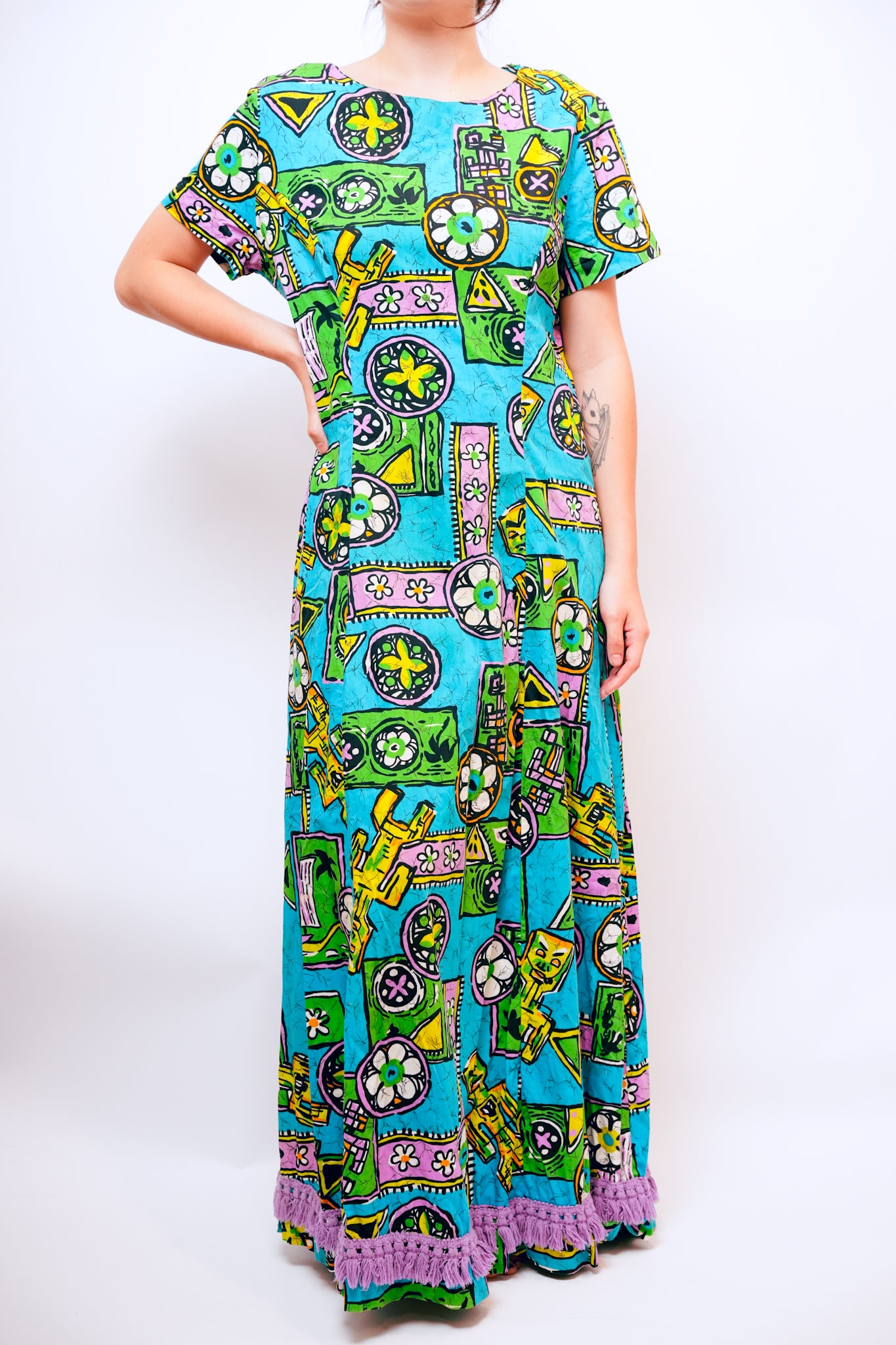 1960s Cotton Aloha Dress