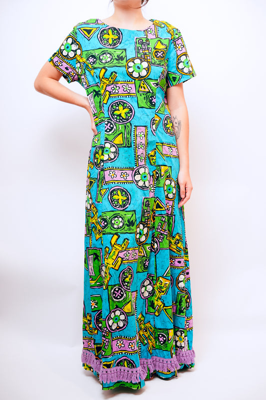 1960s Cotton Aloha Dress