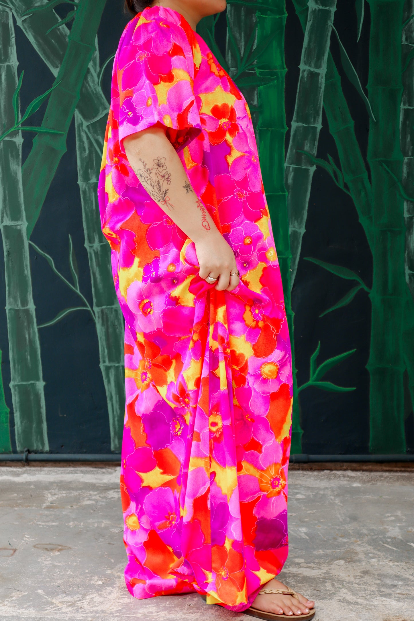 Vintage Neon Flower Muumuu