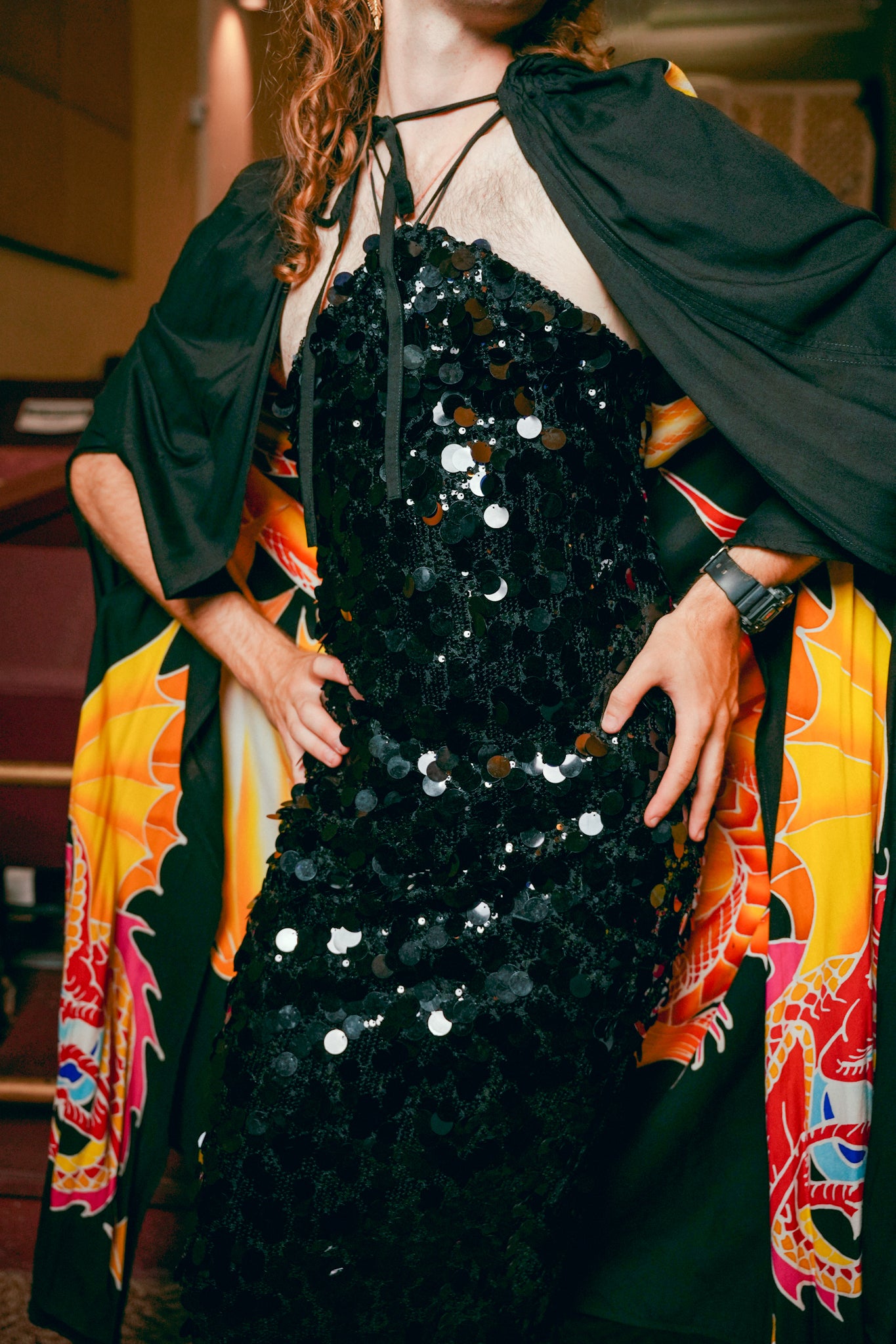 Meshki Black Sequin Dress