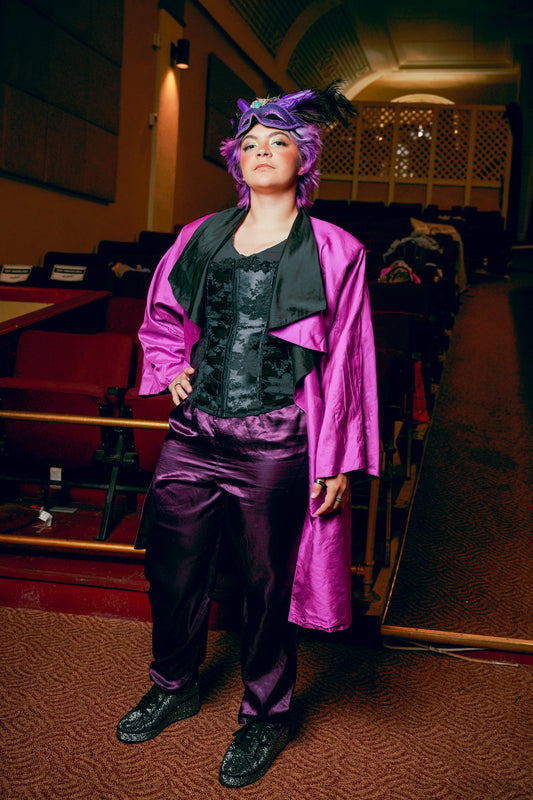 Purple Satin Pants