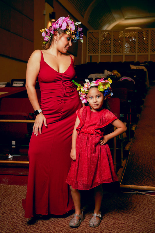 Alfred Angelo Ruched Red Dress