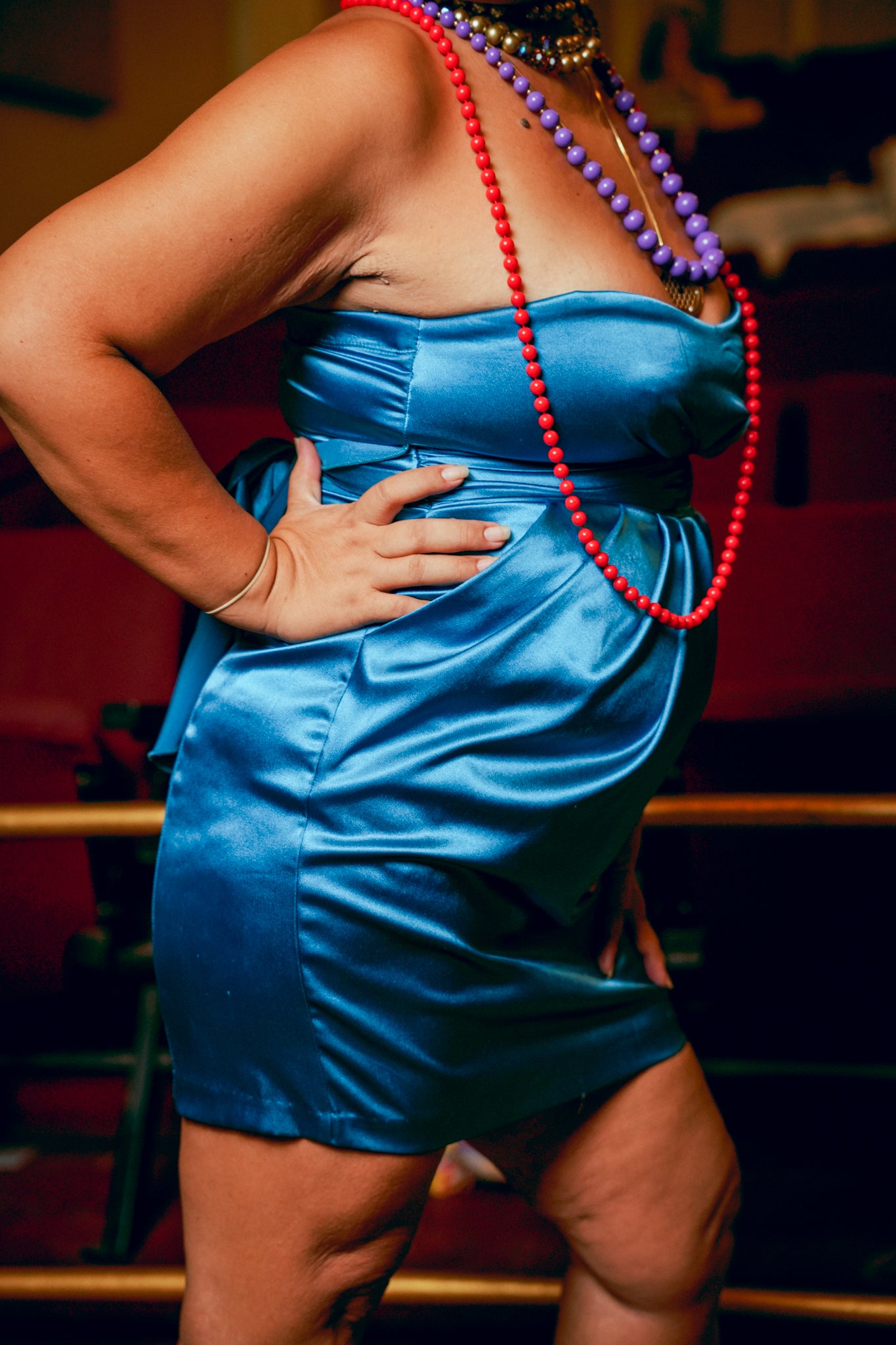 1990s Love Tease Blue Cocktail Dress
