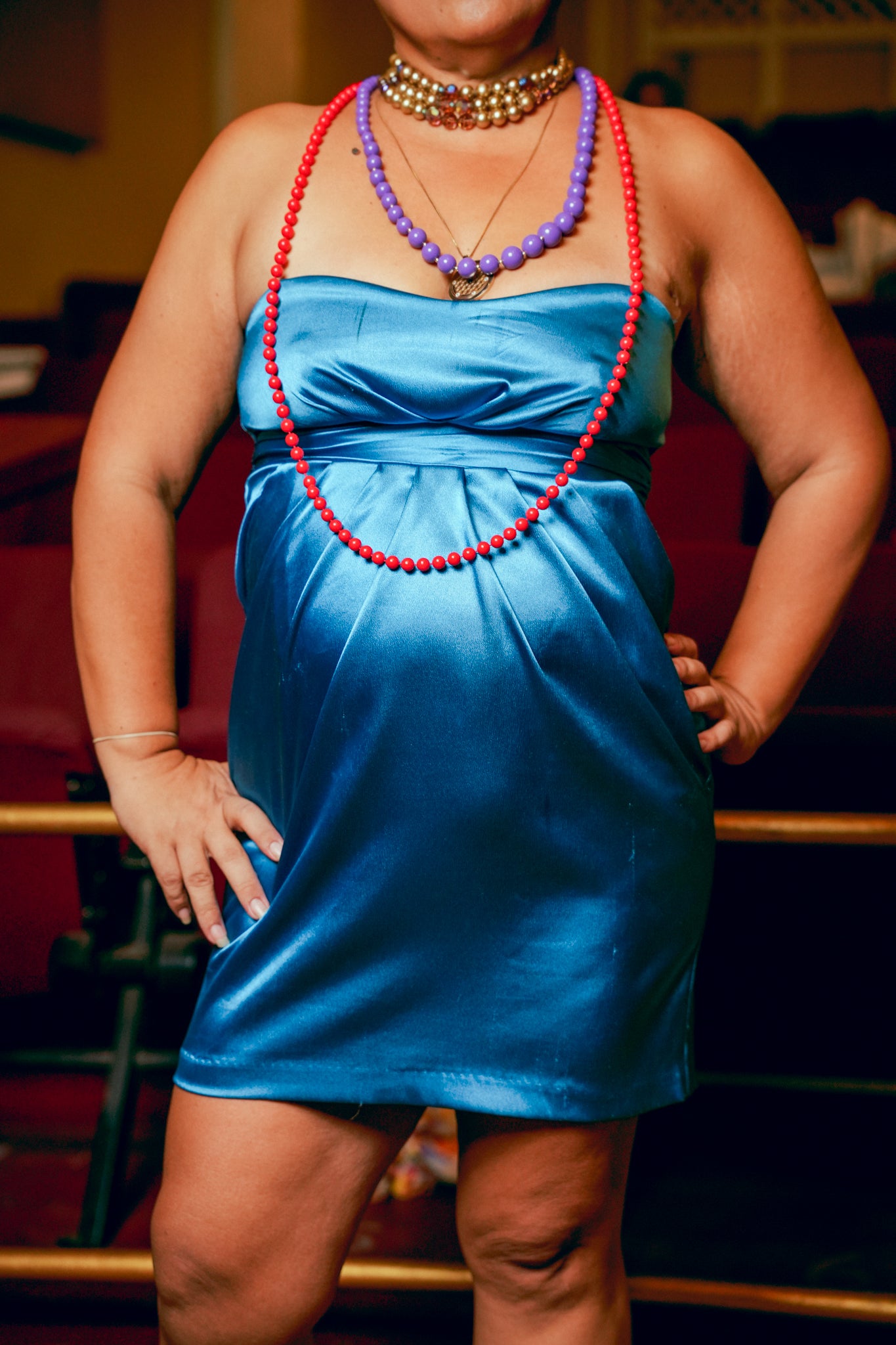 1990s Love Tease Blue Cocktail Dress