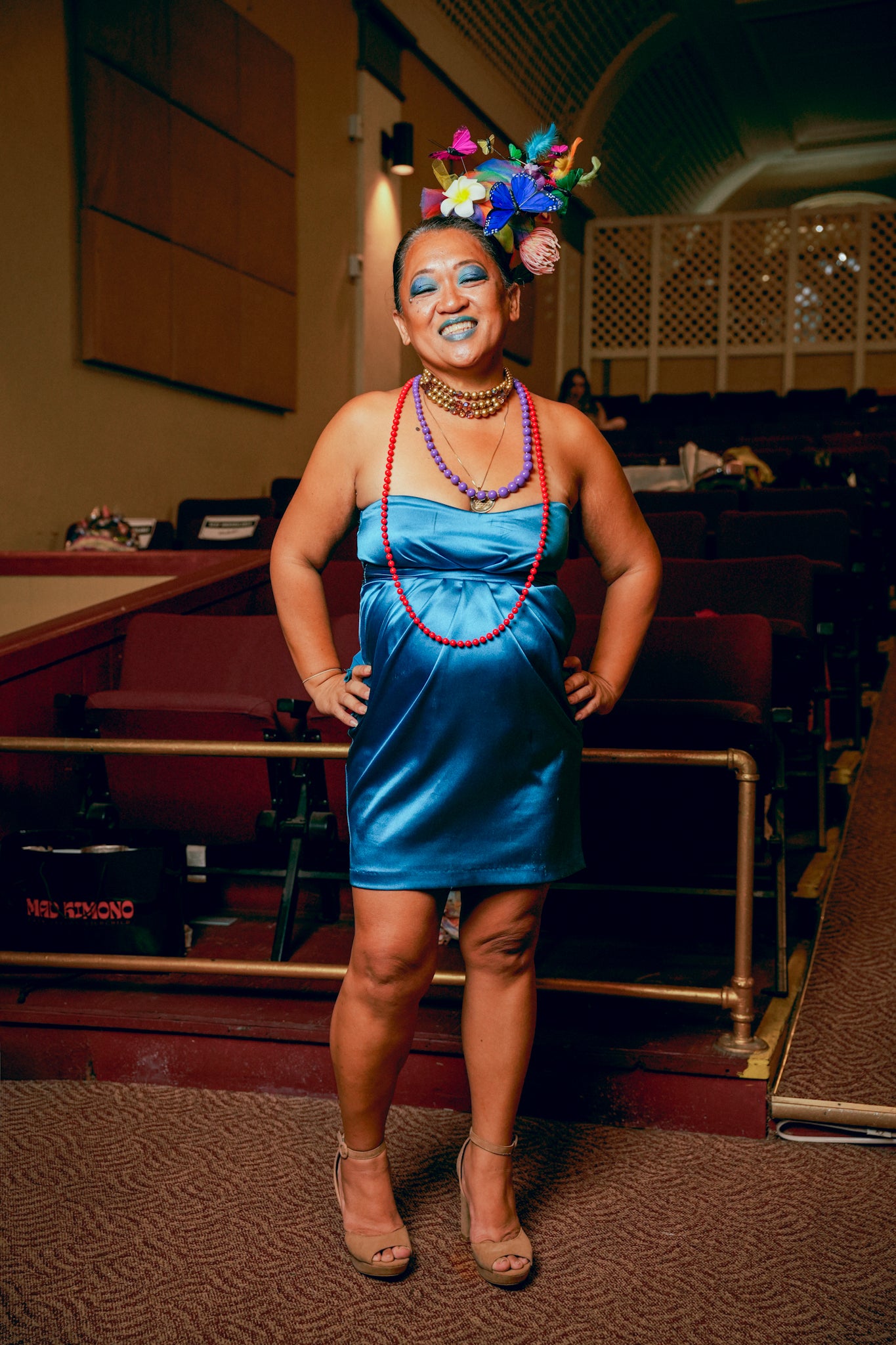 1990s Love Tease Blue Cocktail Dress