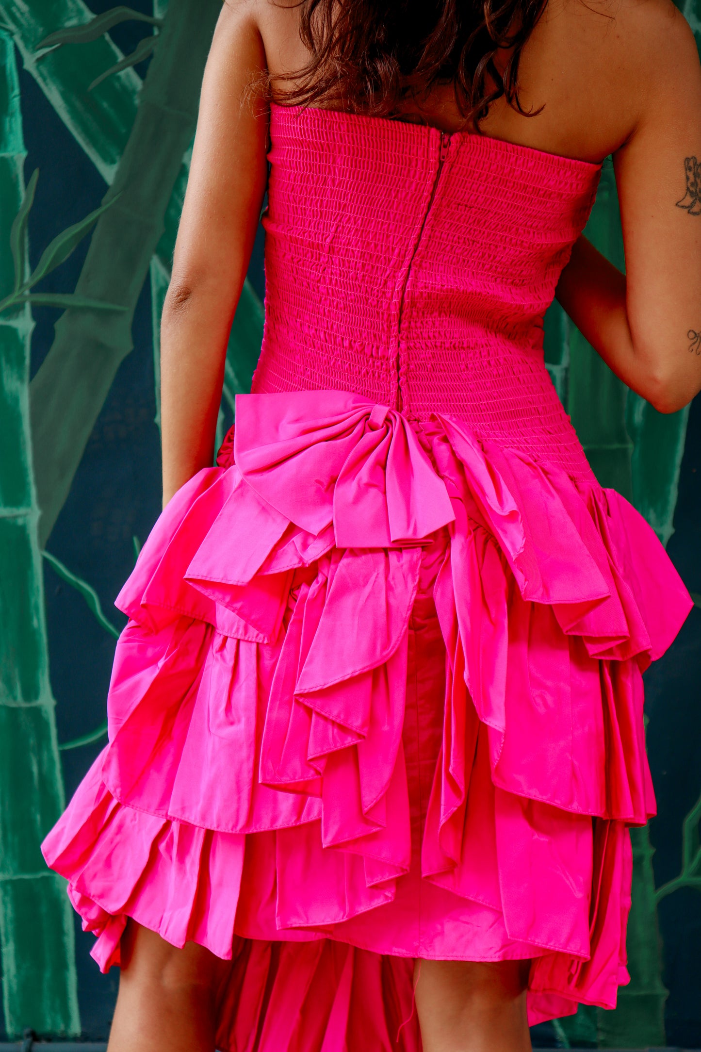 1980's Fuchsia Party Dress