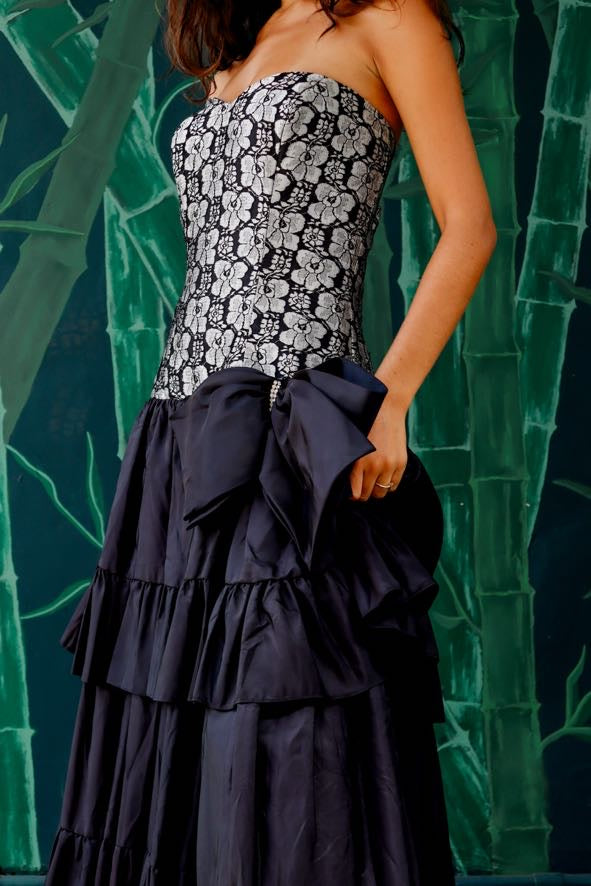 1980's Black Party Gown