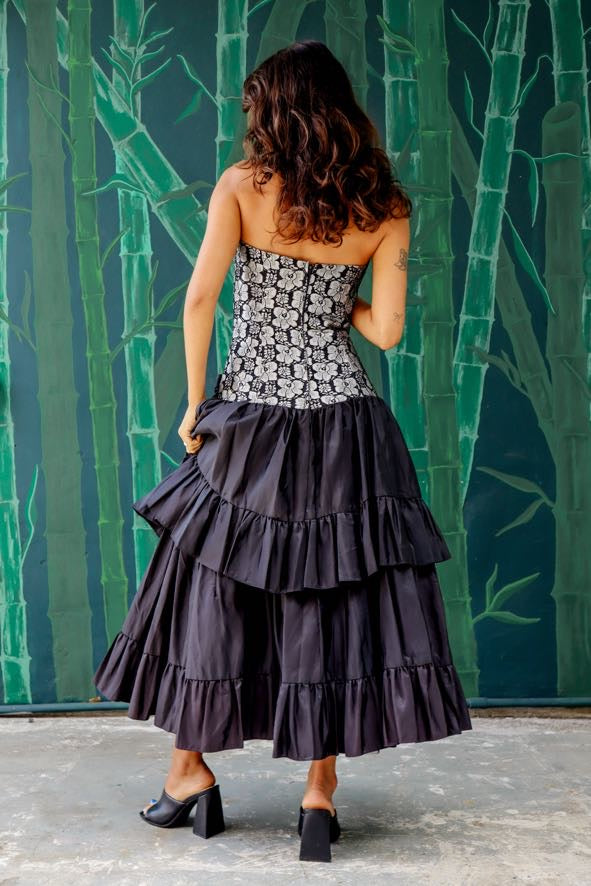 1980's Black Party Gown