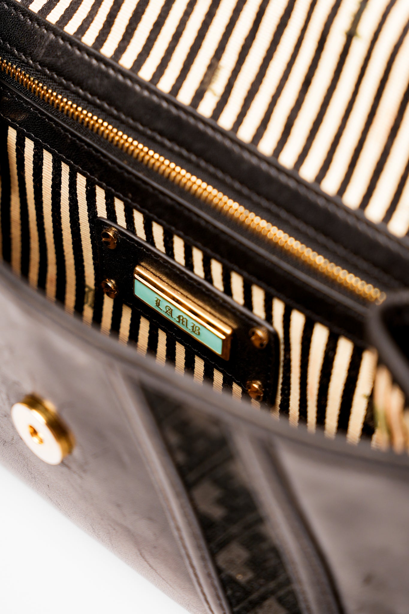 Black L.A.M.B Leather Clutch