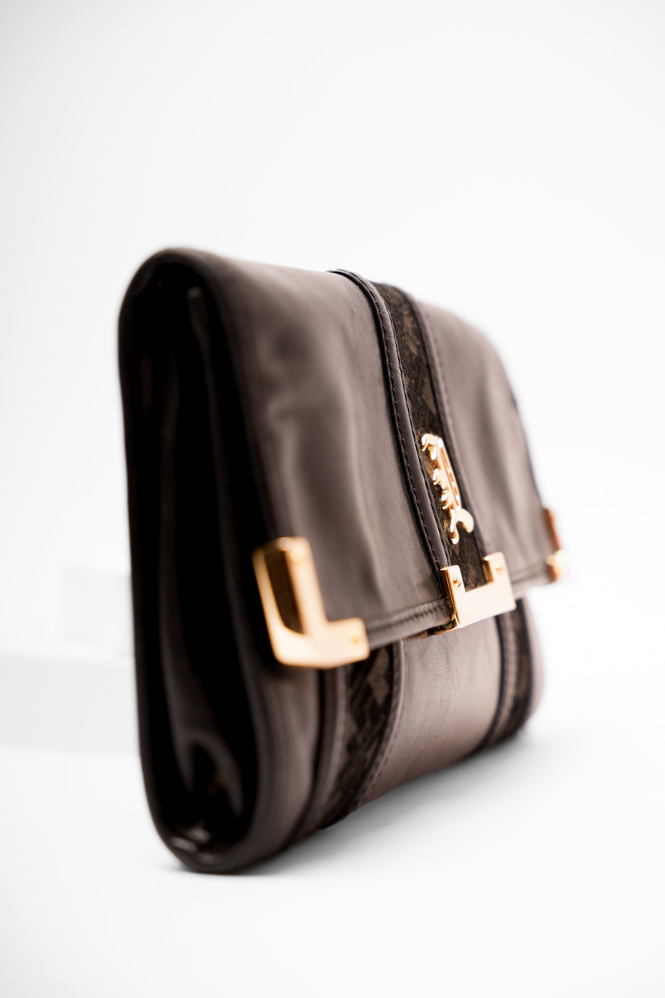 Black L.A.M.B Leather Clutch