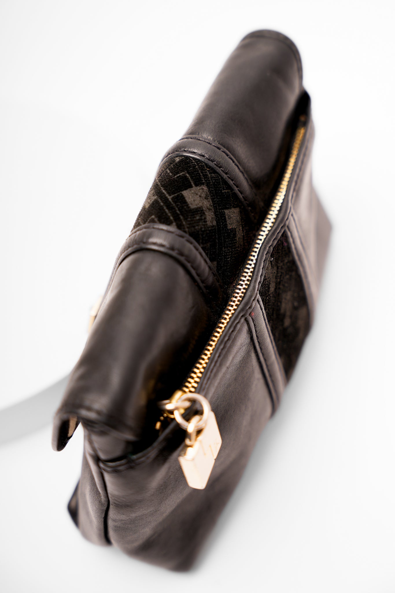 Y2K L.A.M.B Leather and Velvet Clutch