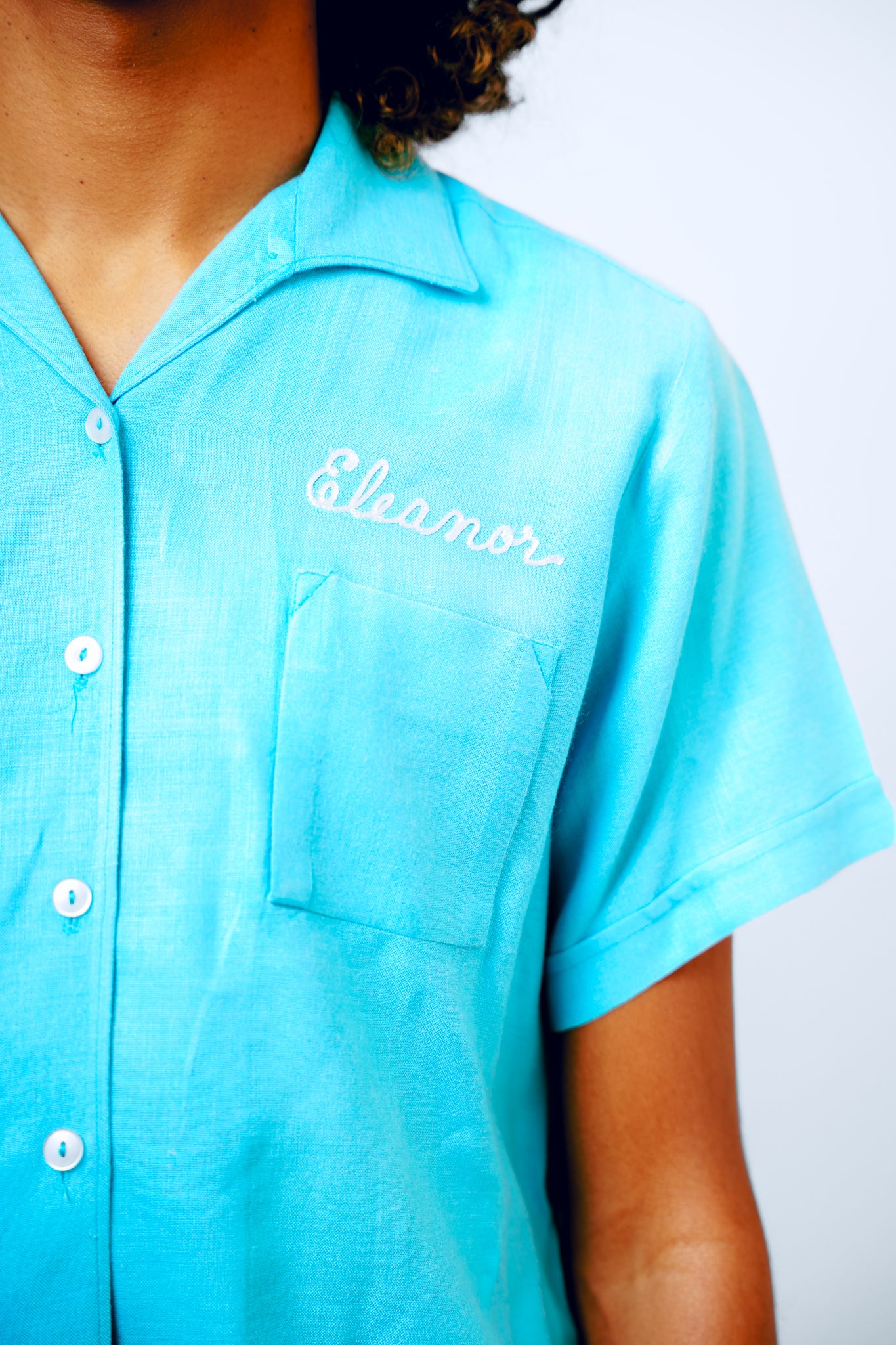 Auntie Eleanors Vintage Blue Bowling Tee
