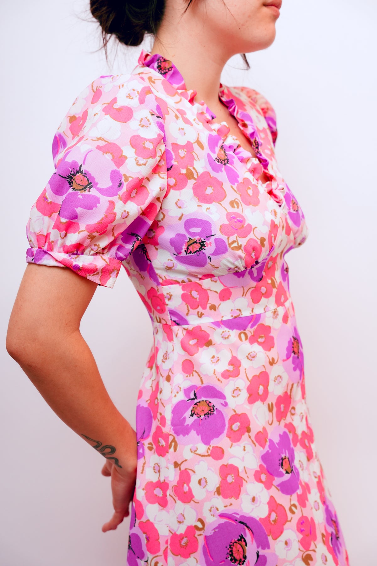 Vintage Pink Floral MuuMuu