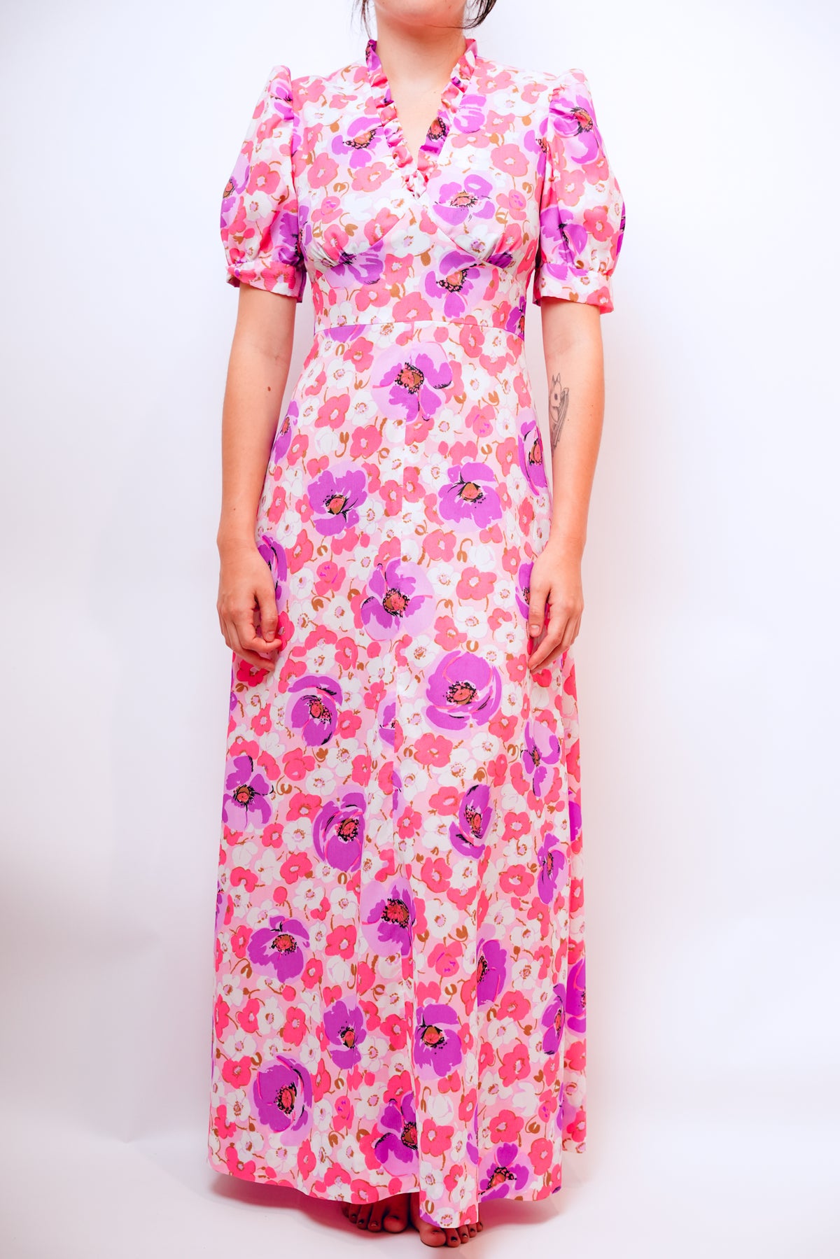 Vintage Pink Floral MuuMuu