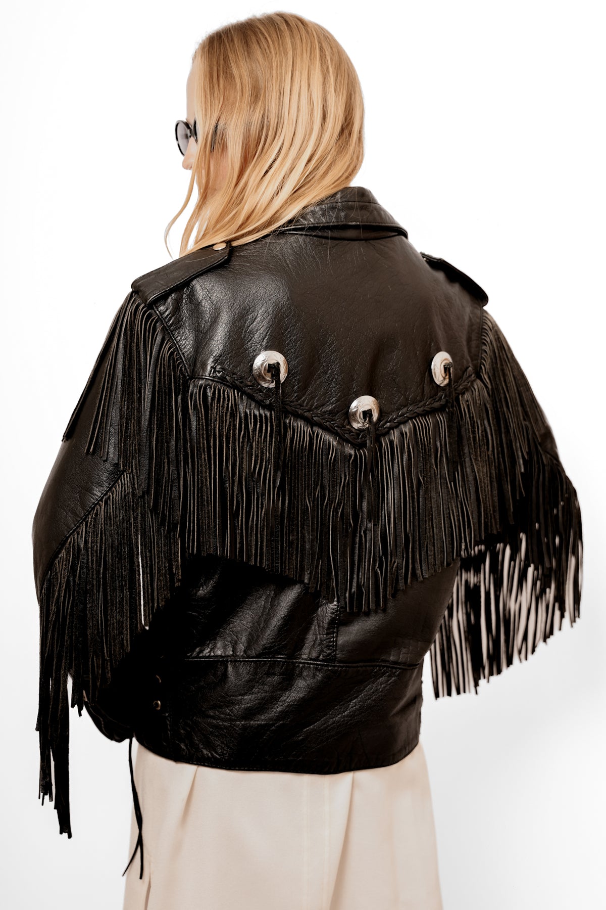 Vintage Leather Fringe Jacket