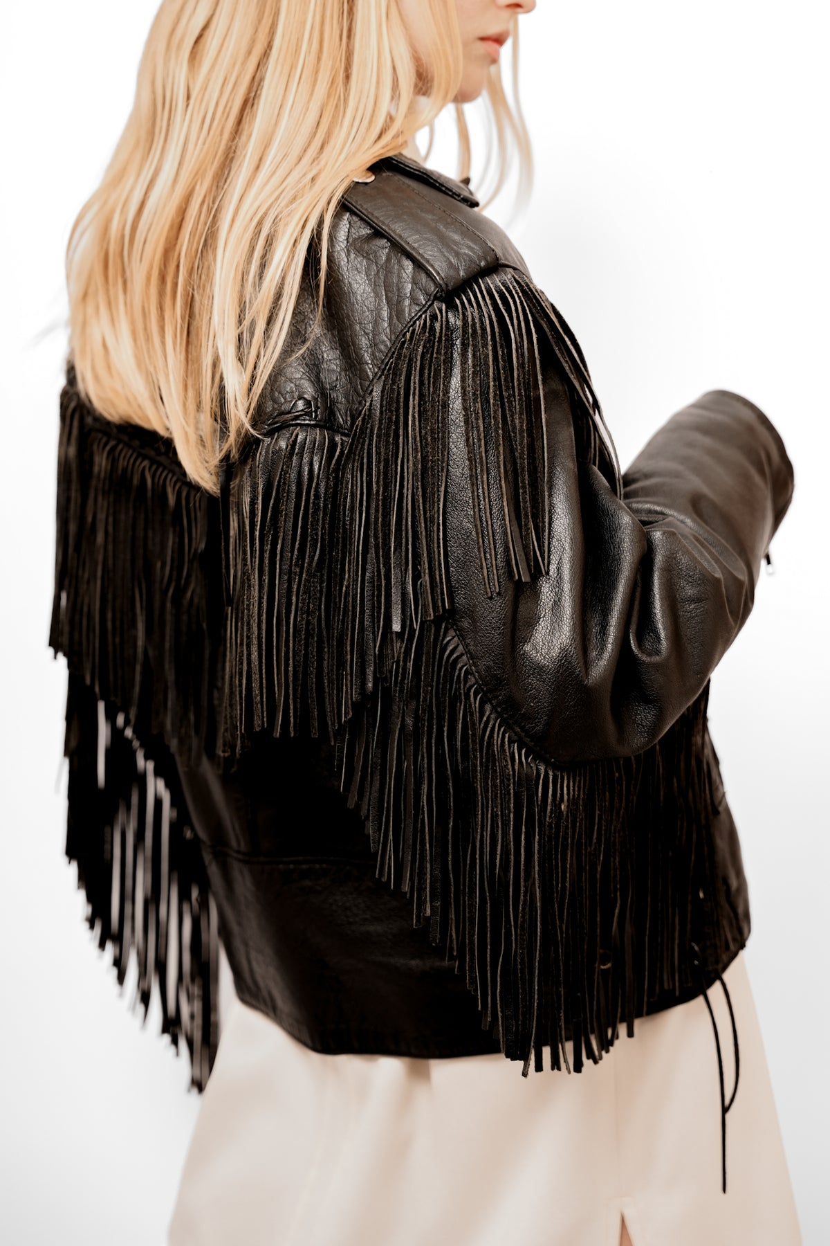 Vintage Leather Fringe Jacket