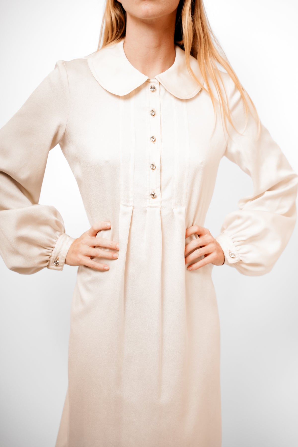 1980s Cream Night Dress