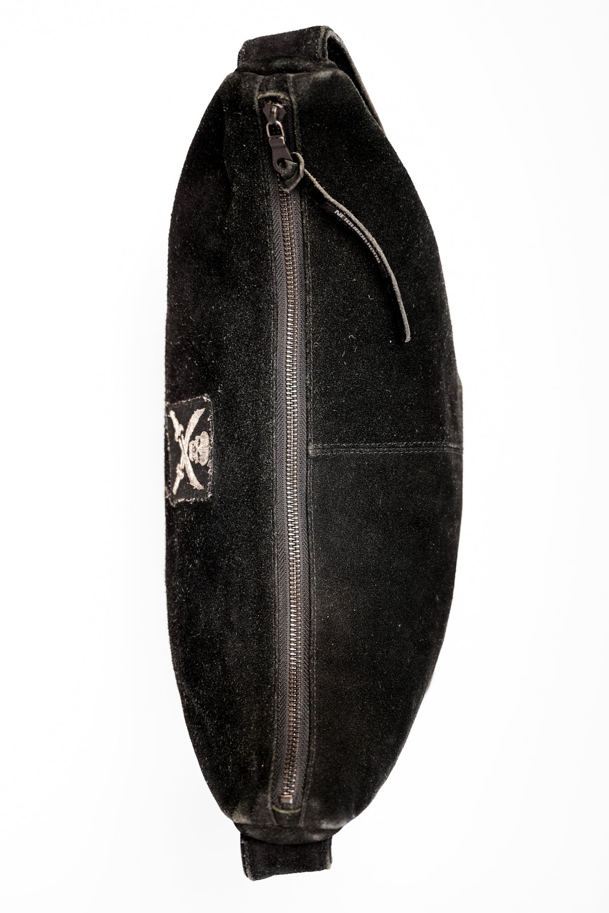 Neighborhood Black Suede Crescent Bag