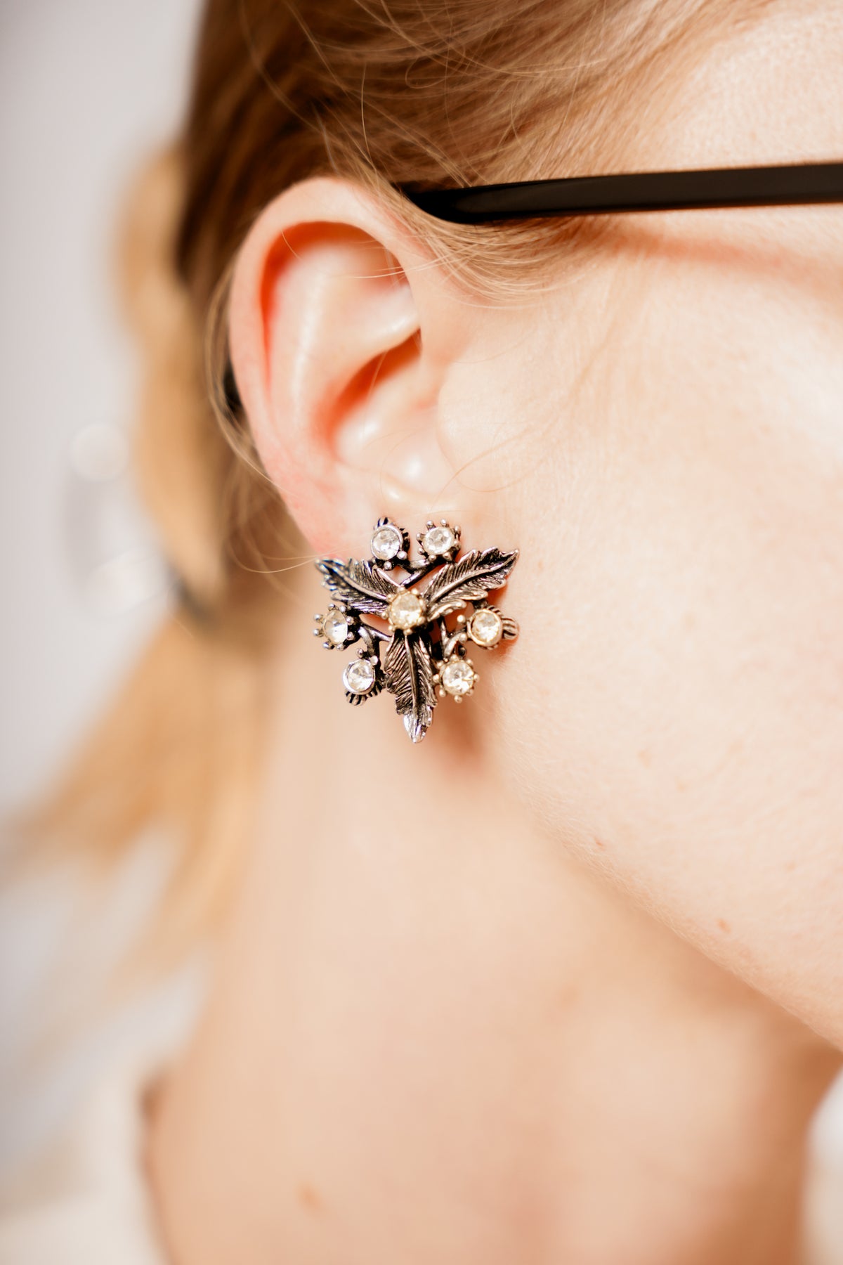 Vintage Silver Clip On Earrings