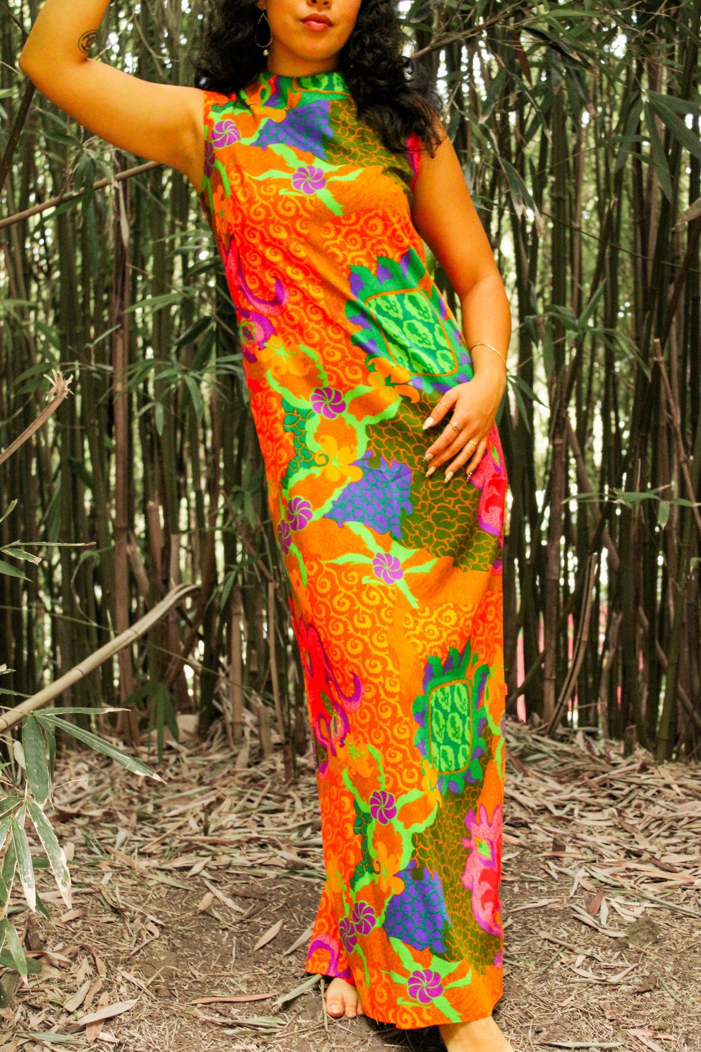 1970's Multicolor Printed Muumuu