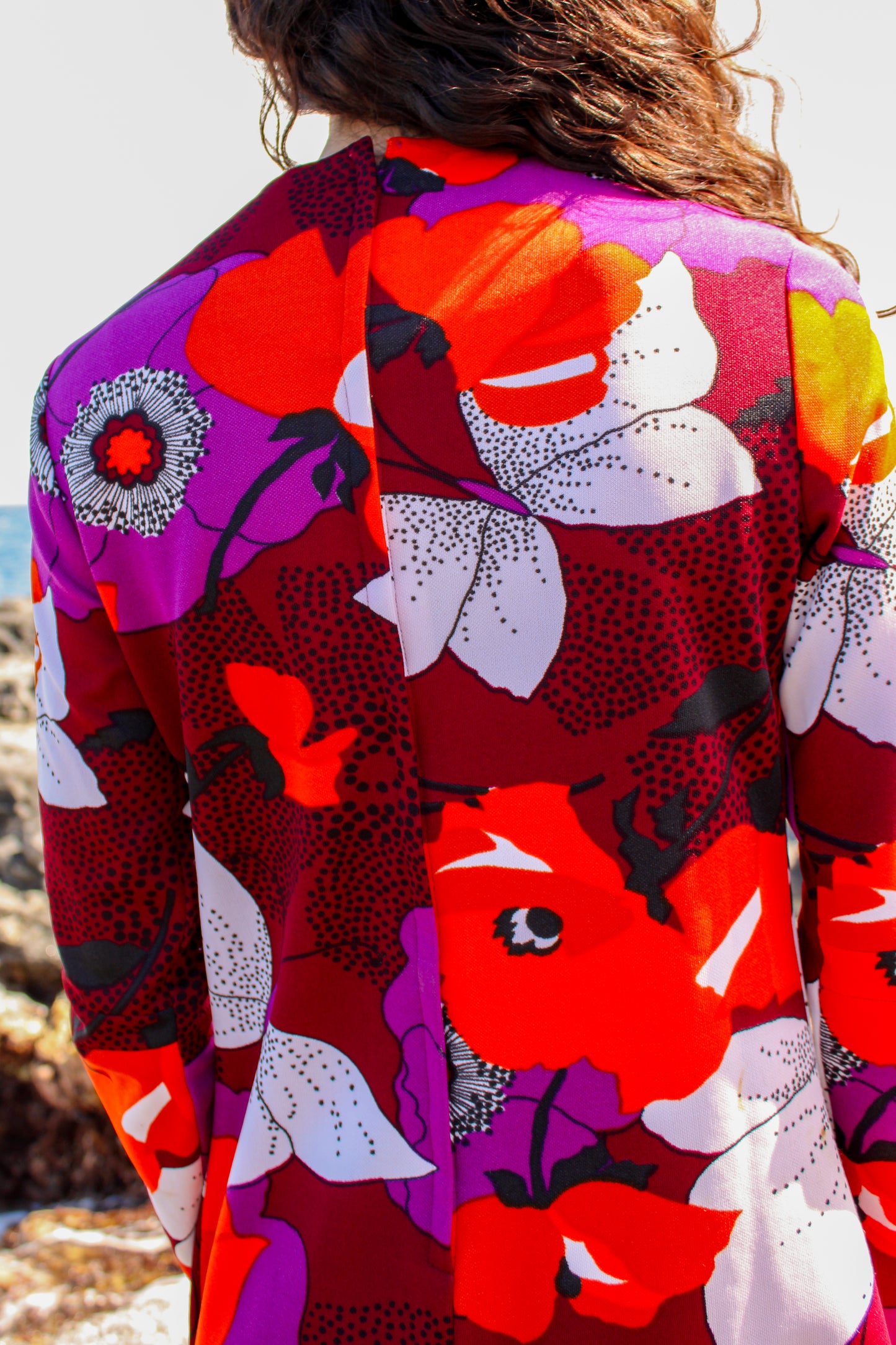 1960s Long Sleeve Floral Dress