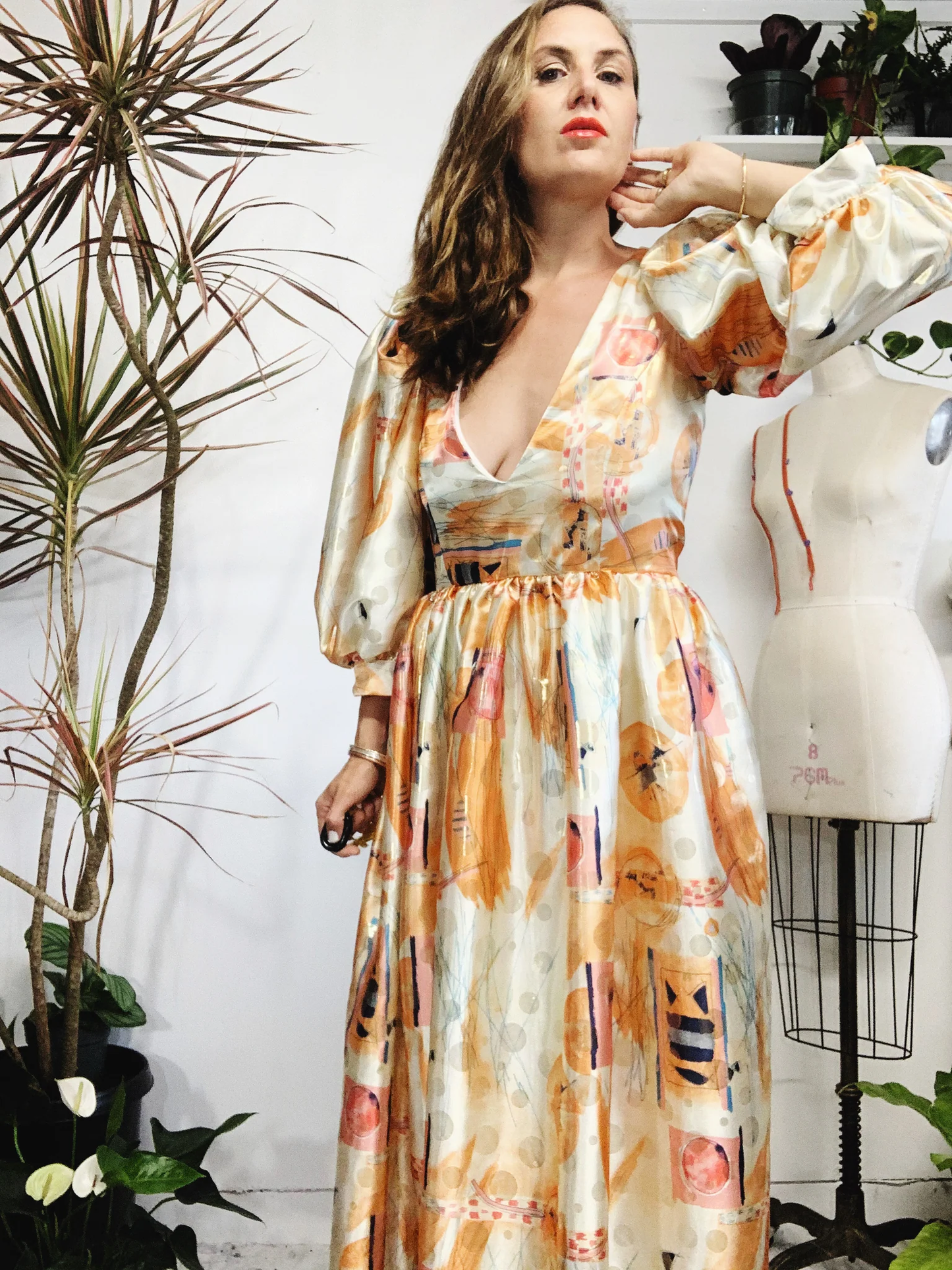 Plunge Neckline Dress